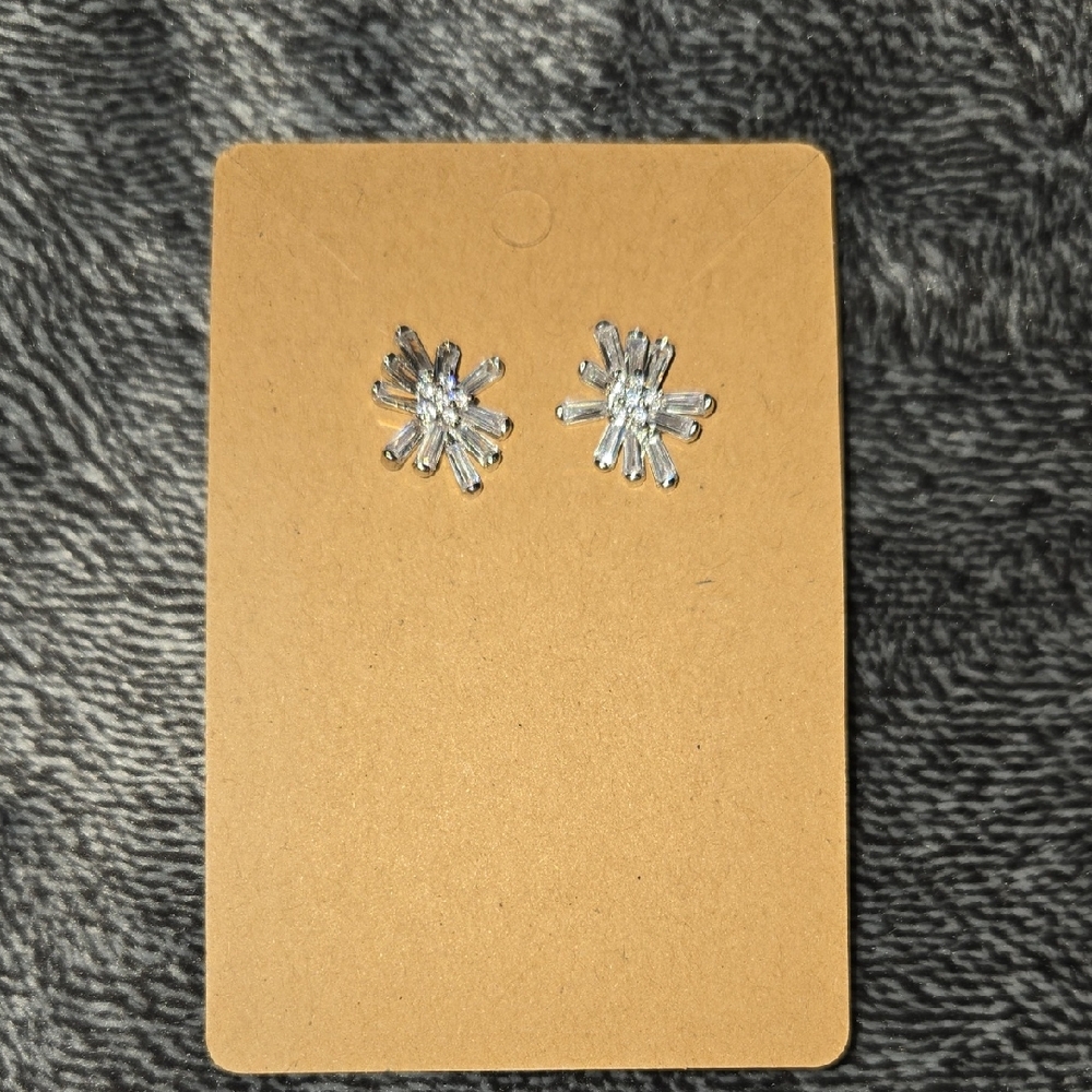 Silver Starburst Earrings